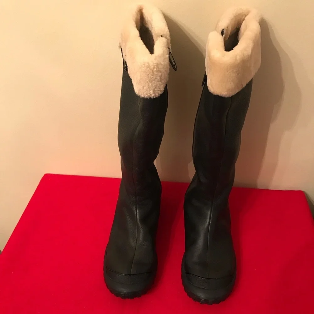 Cole Haan Waterproof Faux Fur Tall Zip Winter Boots